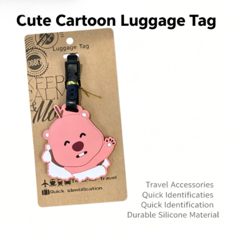 Travel Accessories With Kids - Kawaii Pororo Loopy Beaver bagagelabel, schattige