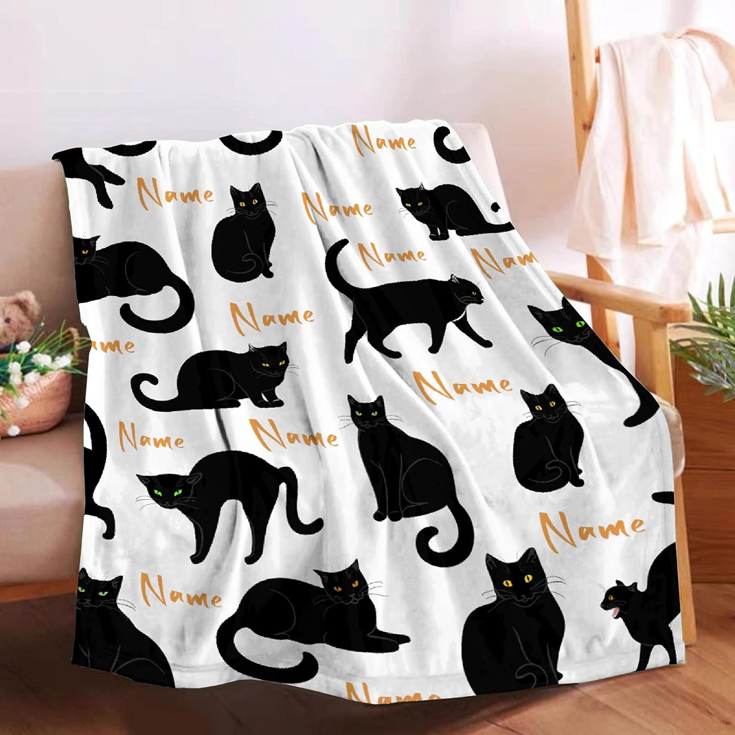 Travel Accessories Gift Ideas - Schattig kattenprint pluche fleece deken voor