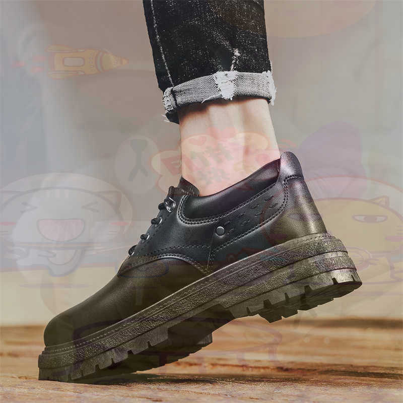 Travel Accessories Gift Ideas - Donker natuurlijk leer Mode-sneakers Tennis Herensneakers
