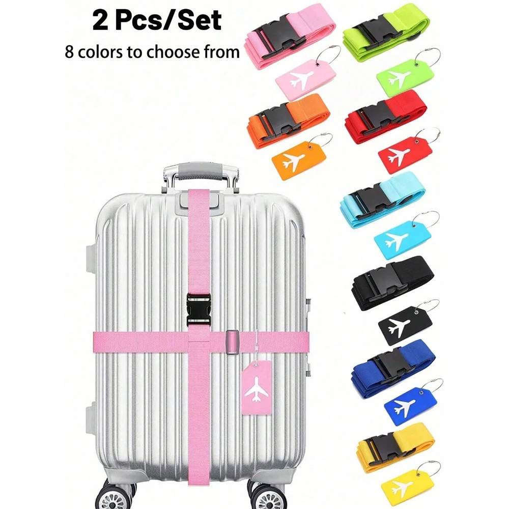 Travel Accessories International - Bagageriemset met bagagelabel Meerdere kleuren bagageriemen