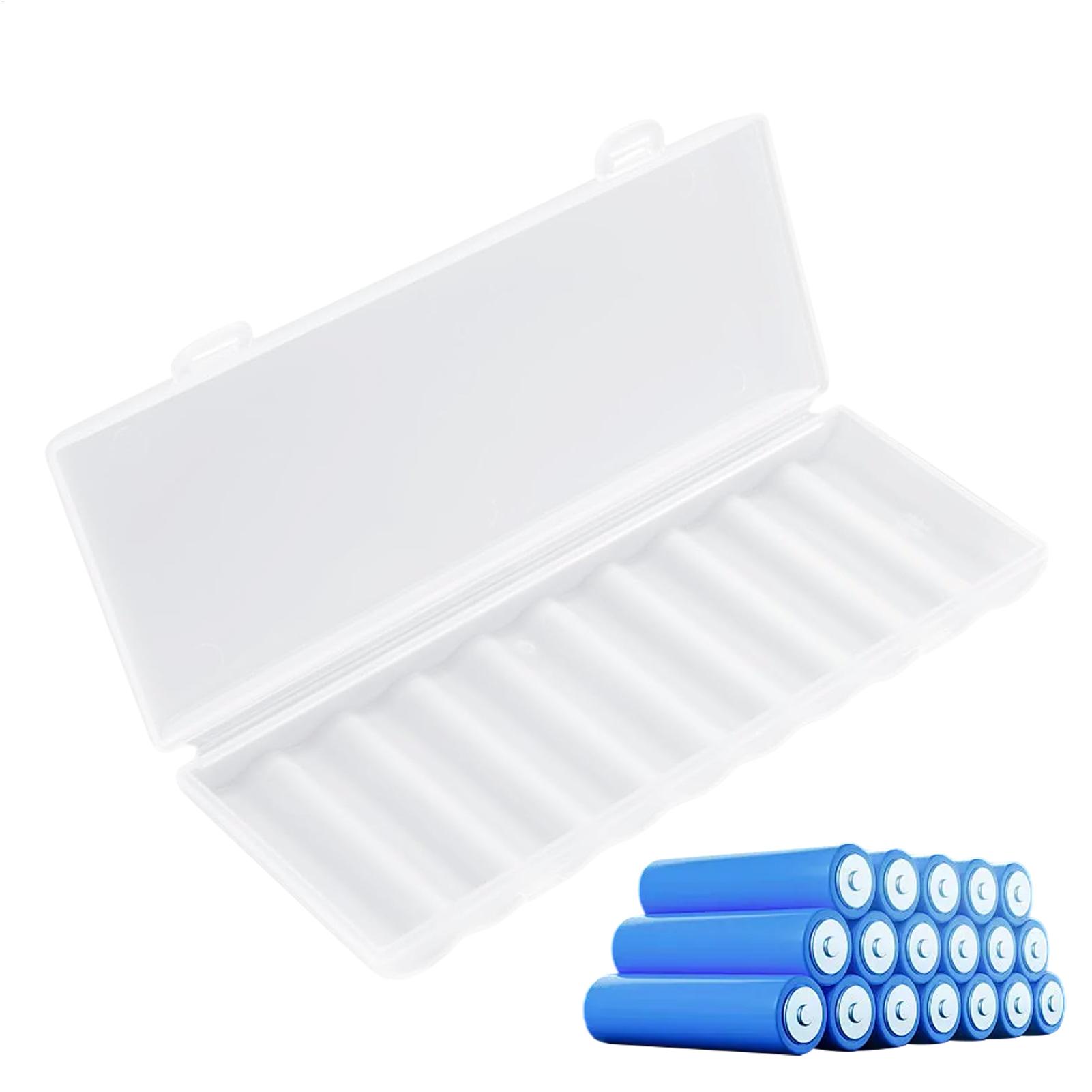 Travel Accessories With Kids - 10-slots draagbare transparante plastic batterij-opbergdoos, harde