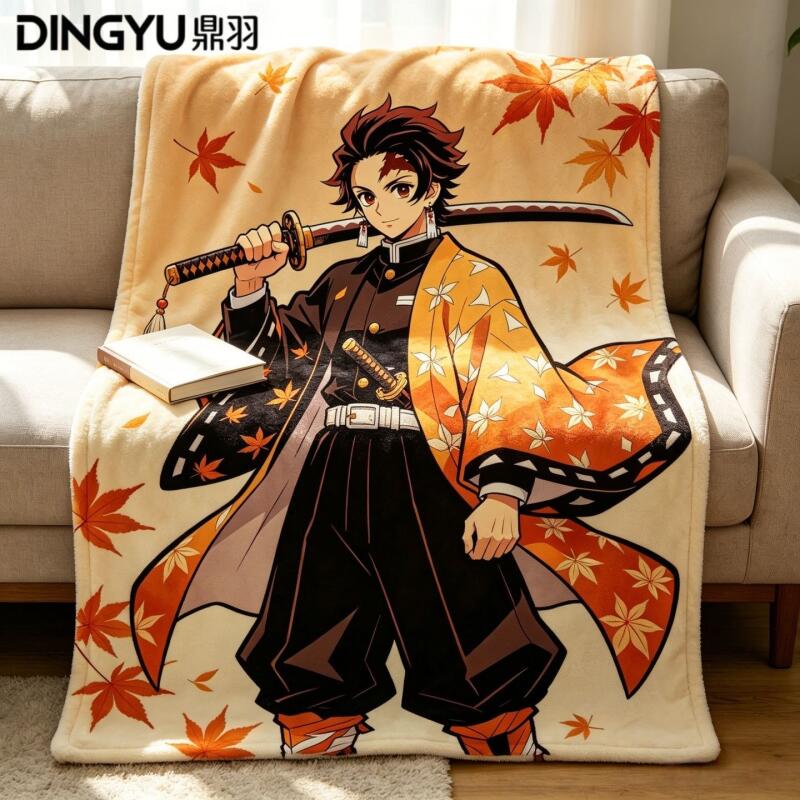 Travel Accessories As Gifts - Anime Demon Slayer Flanellen deken Dunne