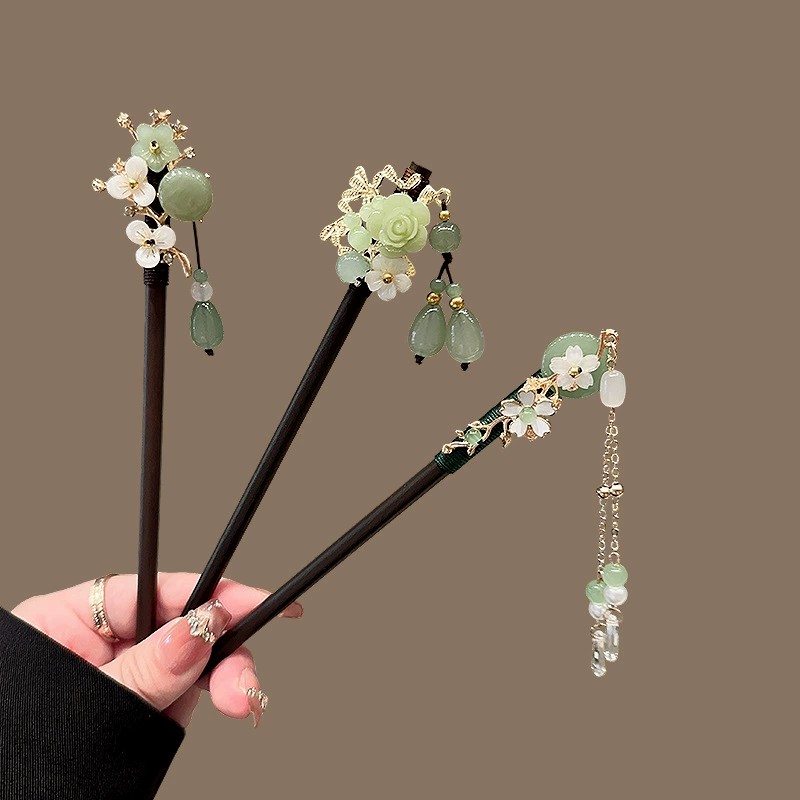 Travel Accessories Aesthetic - Antieke Houten Haarspeld Dames Elegante Haarstok