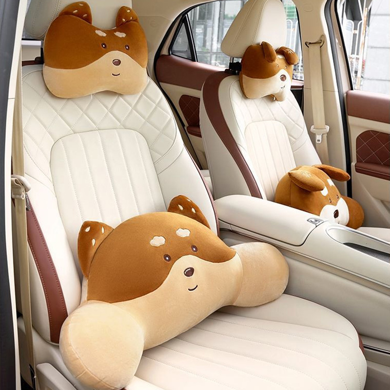 Travel Accessories With Kids - Cartoon Panda Autostoel Hoofdsteun Kussen Pluche