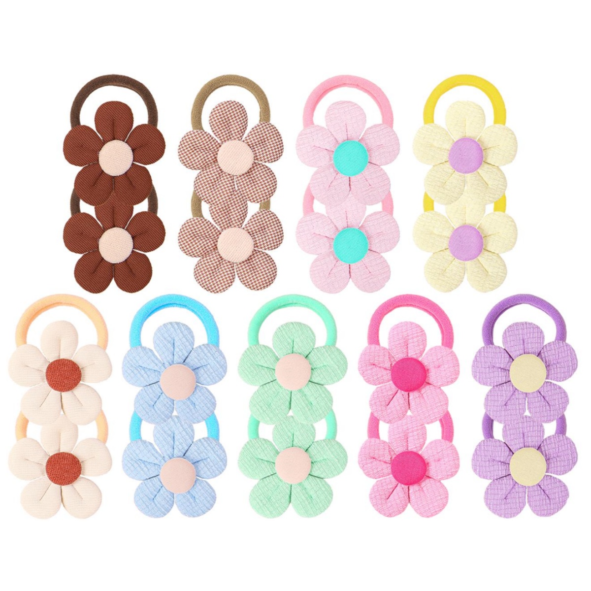 Travel Accessories For 4 Year Old - 18 stks Zonnebloem Haarbanden Kinderen Meisjes