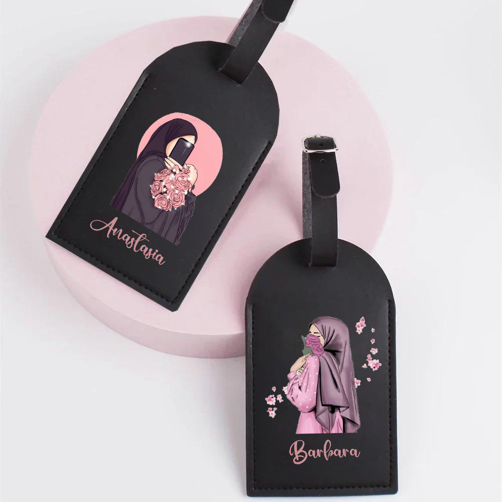 Travel Accessories Gifts For Her - Gepersonaliseerde Hijabi meisjes met naam lederen