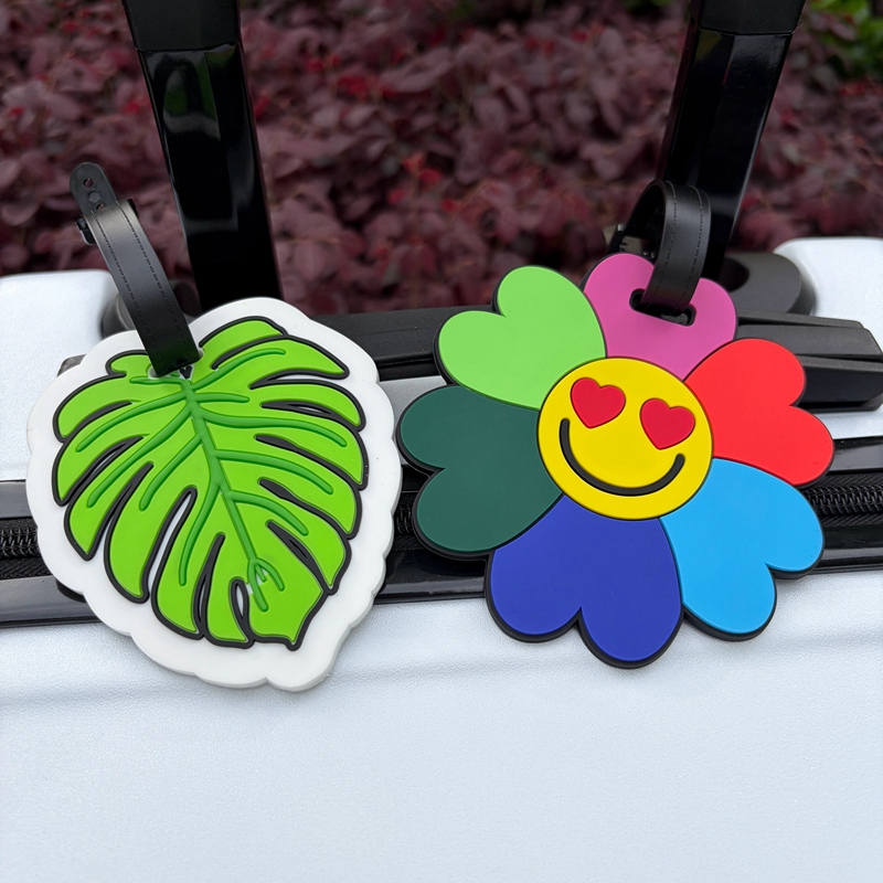 Travel Accessories International - 1/2 stuks bloem- en groenblad bagagelabel
