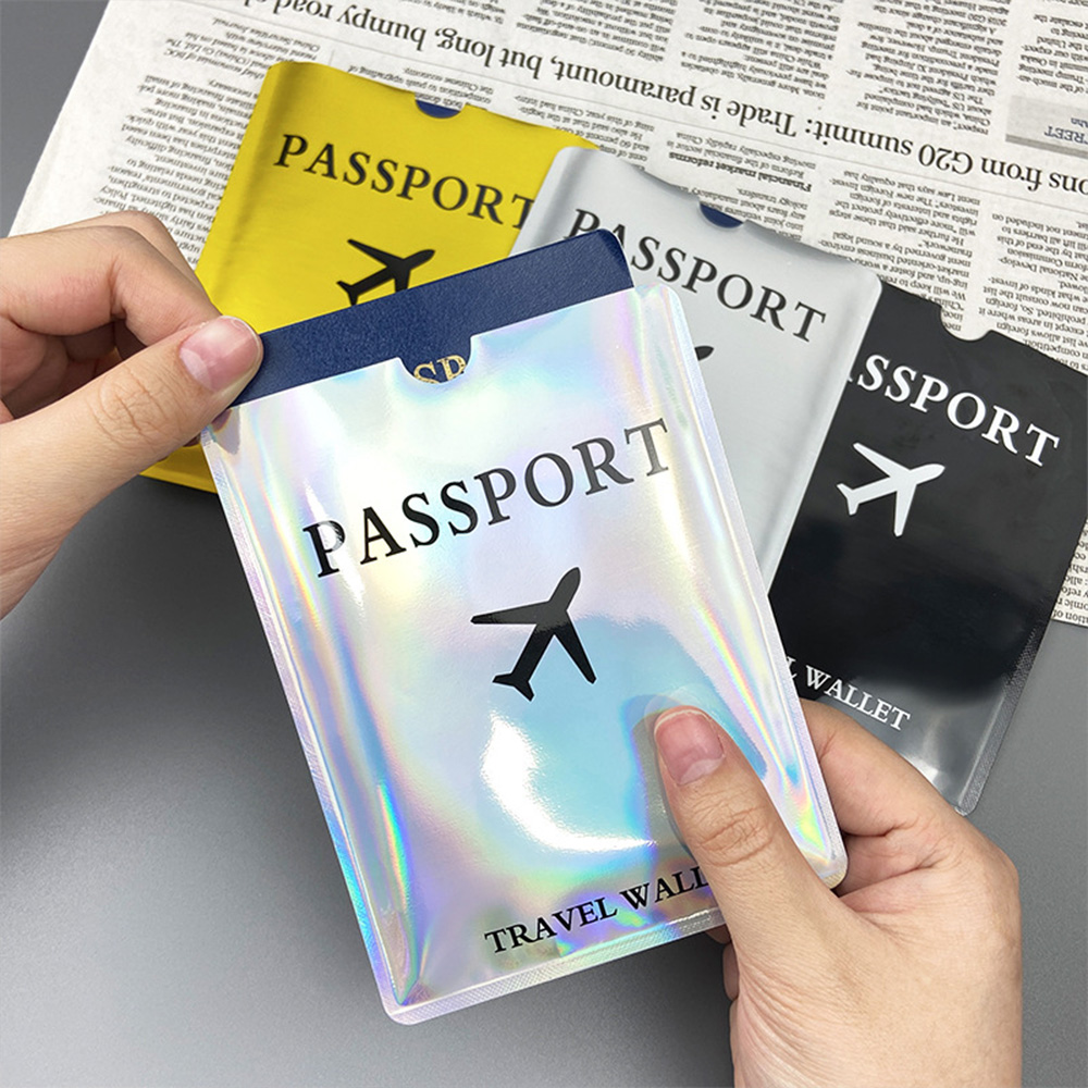 Qantas Travel Accessories - Aluminiumfolie paspoort beschermhoes, antimagnetische en antidiefstalborstel,