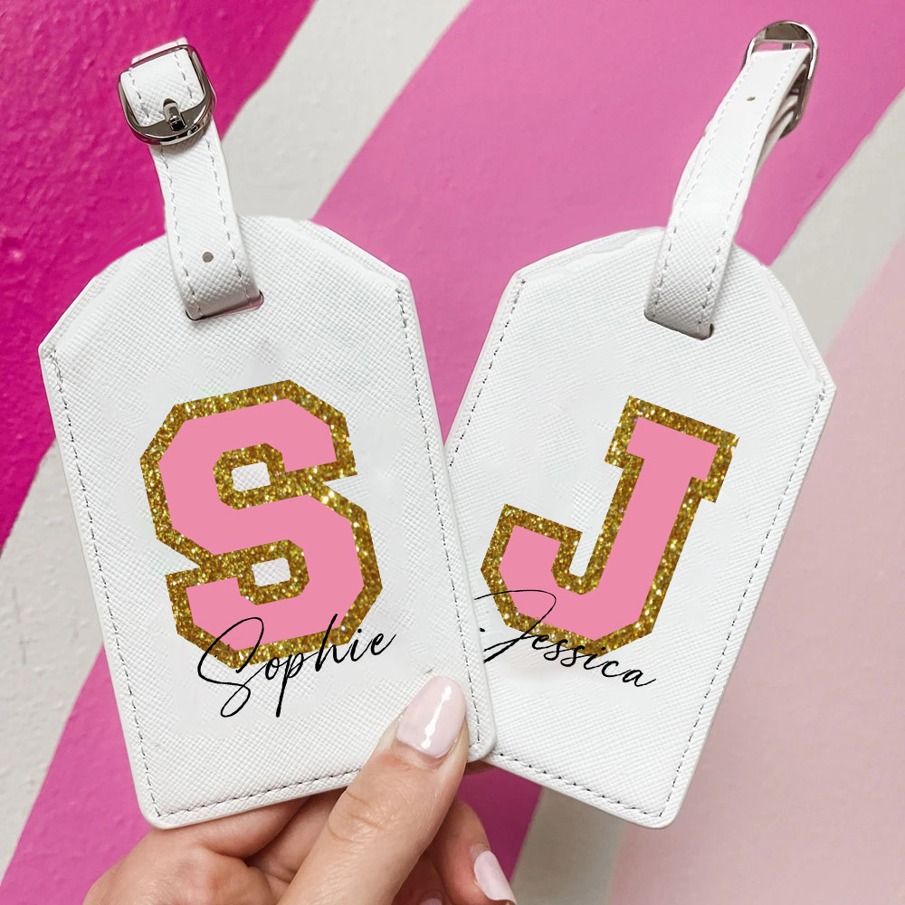 Travel Accessories Gifts For Her - Gepersonaliseerde monogram bagagelabel eerste met naam