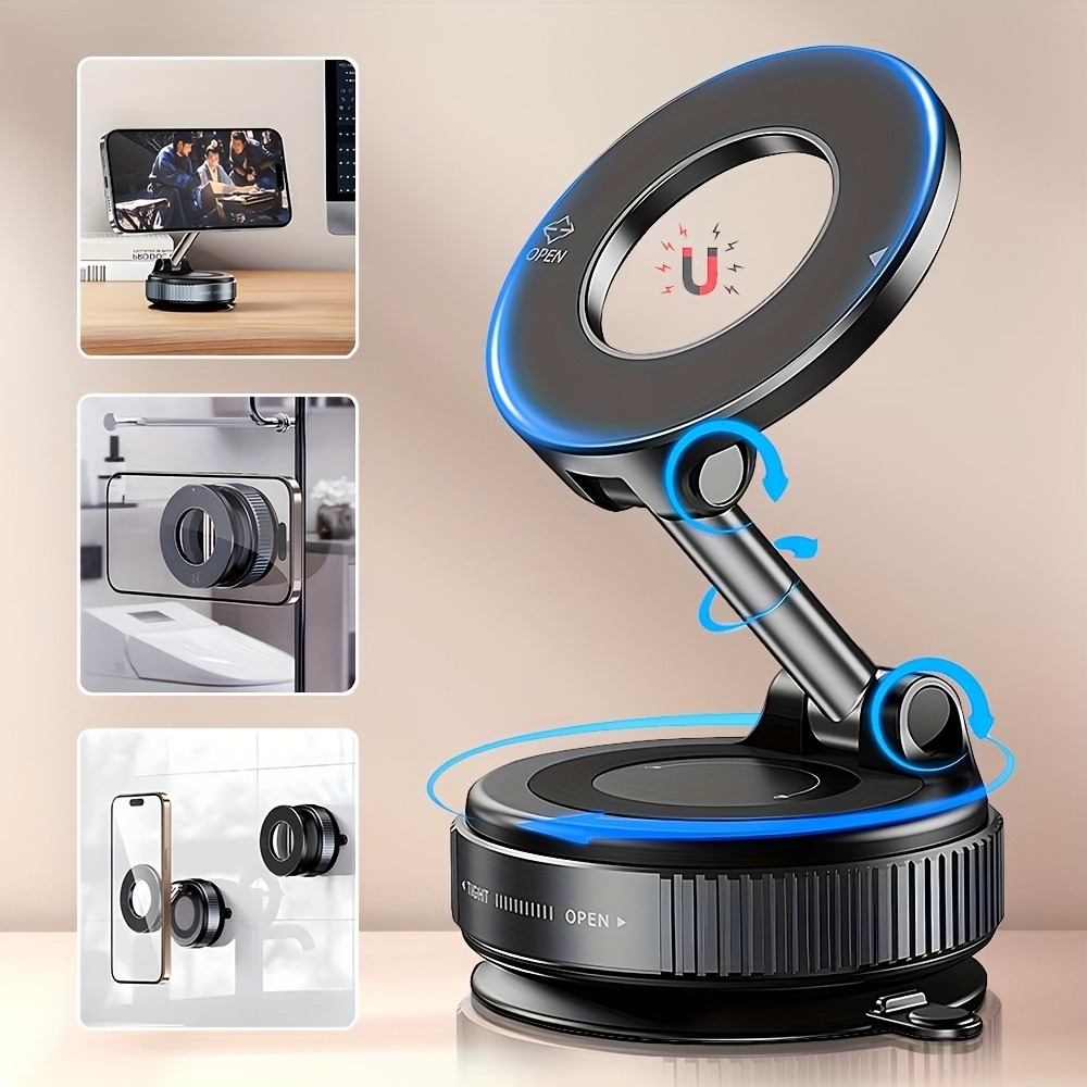 Travel Accessories Online - Zuignap Magnetische Telefoonhouder Vacuümzuig Telefoonstandaard Beugel