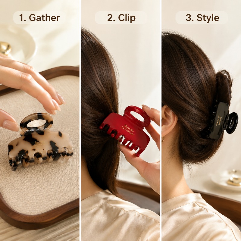 Franse medium haar klauwclips  - Travel Accessories Aesthetic recensie en prijs