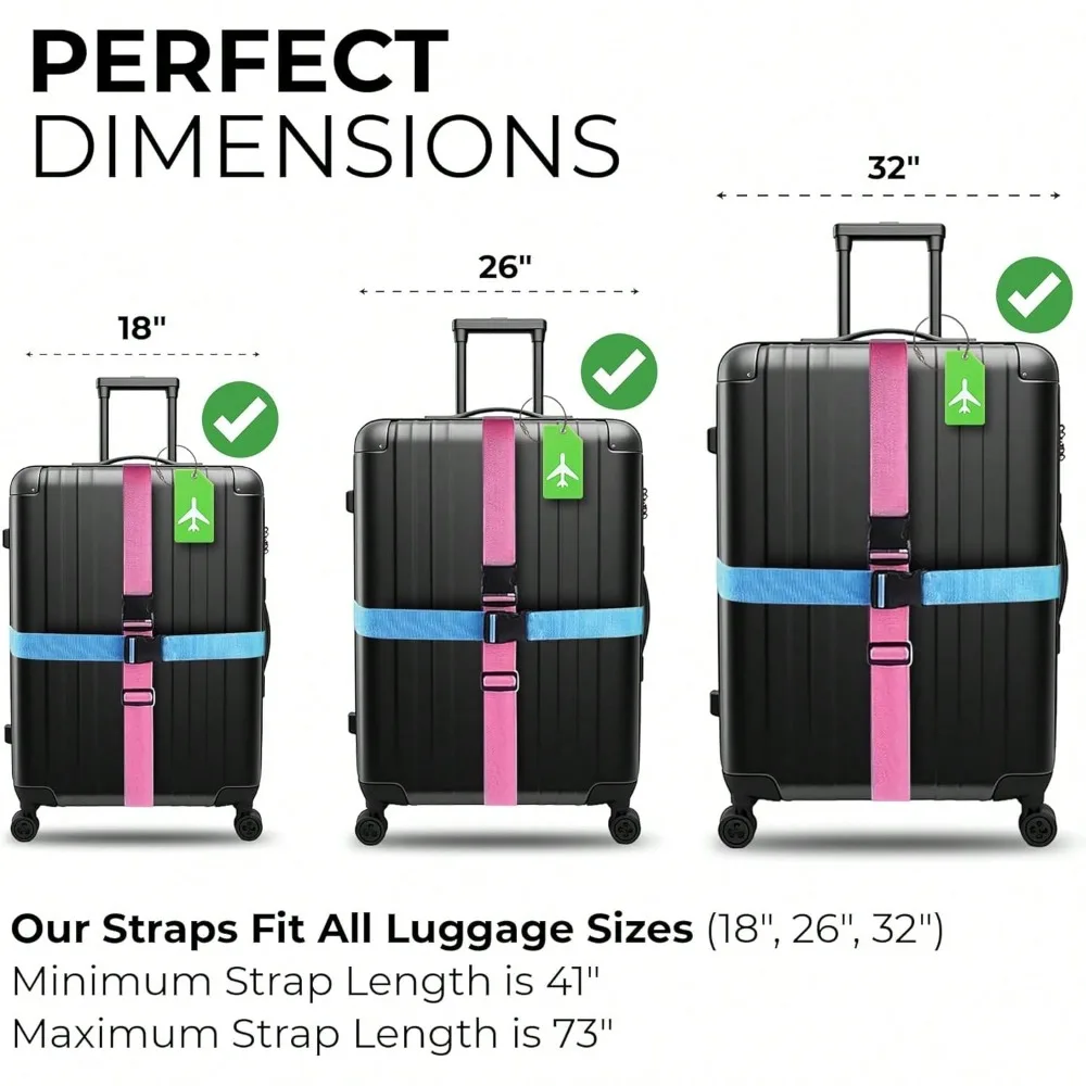 Bagageriemset met bagagelabel  - Travel Accessories International recensie en prijs